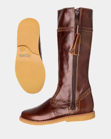 Elephantito Girl's Leather Riding Boots, Kids | Thumbnail 2 Elephantito Girl's Leather Riding Boots, Kids | Thumbnail 2
