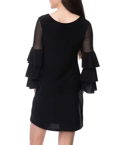 Un Deux Trois Girl's Tiered Sleeve Sheath Dress, Size -16 | Thumbnail 1 Un Deux Trois Girl's Tiered Sleeve Sheath Dress, Size -16 | Thumbnail 1