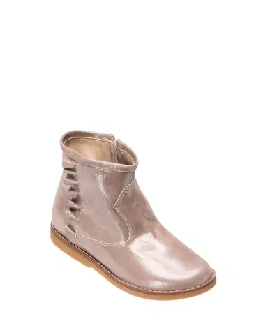 Elephantito Girl's Ruffle-Trim Metallic Leather Booties, Kids | Thumbnail 1 Elephantito Girl's Ruffle-Trim Metallic Leather Booties, Kids | Thumbnail 1