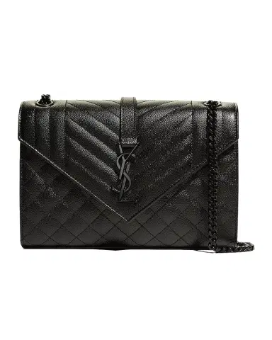 Saint Laurent Envelope Triquilt Medium YSL Shoulder Bag in Grained Leather | Thumbnail 1 Saint Laurent Envelope Triquilt Medium YSL Shoulder Bag in Grained Leather | Thumbnail 1