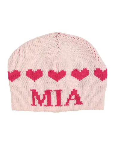 Butterscotch Blankees Kid 's String of Hearts Beanie Hat, Personalized | Thumbnail 2 Butterscotch Blankees Kid 's String of Hearts Beanie Hat, Personalized | Thumbnail 2