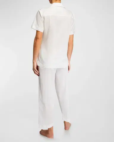 Pour Les Femmes Cotton Lawn Short-Sleeve Crop Pajama Set | Thumbnail 3 Pour Les Femmes Cotton Lawn Short-Sleeve Crop Pajama Set | Thumbnail 3