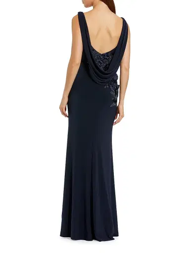 Mac Duggal Women's Evening Beaded Jersey Sleeveless Gown - Midnight - Size 14 | Thumbnail 2 Mac Duggal Women's Evening Beaded Jersey Sleeveless Gown - Midnight - Size 14 | Thumbnail 2