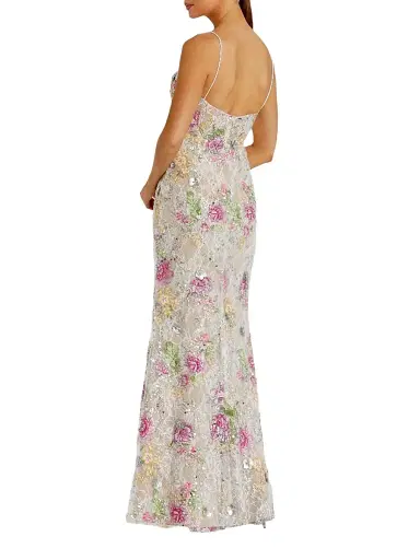 Mac Duggal Women's Prom Floral Sequined Bustier Gown - Ivory Multi - Size 12 | Thumbnail 2 Mac Duggal Women's Prom Floral Sequined Bustier Gown - Ivory Multi - Size 12 | Thumbnail 2