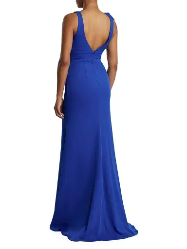 Mac Duggal Women's Bow V-Neck A-Line Gown - Royal Blue - Size 16 | Thumbnail 2 Mac Duggal Women's Bow V-Neck A-Line Gown - Royal Blue - Size 16 | Thumbnail 2