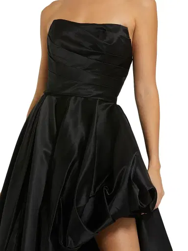 Mac Duggal Women's Strapless High-Low Satin Gown - Black - Size 12 | Thumbnail 4 Mac Duggal Women's Strapless High-Low Satin Gown - Black - Size 12 | Thumbnail 4