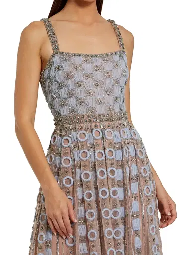 Mac Duggal Women's Embroidered Mesh A-Line Gown - Powder Blue - Size 14 | Thumbnail 3 Mac Duggal Women's Embroidered Mesh A-Line Gown - Powder Blue - Size 14 | Thumbnail 3