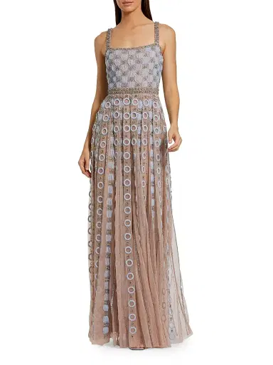 Mac Duggal Women's Embroidered Mesh A-Line Gown - Powder Blue - Size 14 | Thumbnail 1 Mac Duggal Women's Embroidered Mesh A-Line Gown - Powder Blue - Size 14 | Thumbnail 1