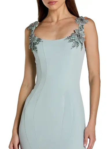 Mac Duggal Women's Embellished Crepe Mermaid Gown | Thumbnail 3 Mac Duggal Women's Embellished Crepe Mermaid Gown | Thumbnail 3