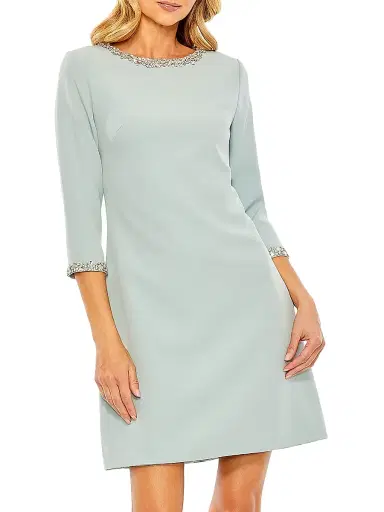 Mac Duggal Women's Embellished A-Line Cocktail Dress - Seafoam - Size Large | Thumbnail 1 Mac Duggal Women's Embellished A-Line Cocktail Dress - Seafoam - Size Large | Thumbnail 1