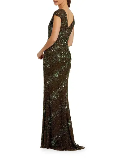 Mac Duggal Women's Beaded Trumpet Gown - Olive - Size 16 | Thumbnail 2 Mac Duggal Women's Beaded Trumpet Gown - Olive - Size 16 | Thumbnail 2