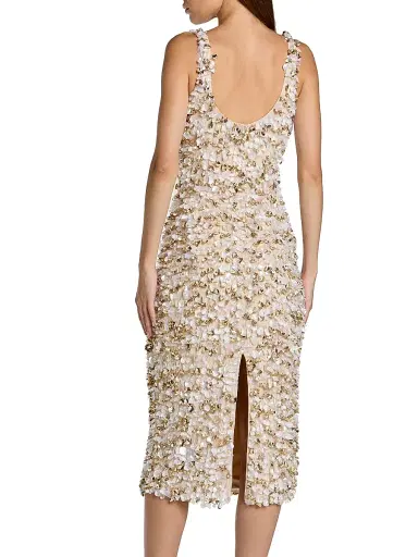 Mac Duggal Women's Paillette Beaded Sheath Midi-Dress - Oyster - Size 14 | Thumbnail 2 Mac Duggal Women's Paillette Beaded Sheath Midi-Dress - Oyster - Size 14 | Thumbnail 2