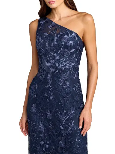 Mac Duggal Women's One-Shoulder Floral Embroidered Gown - Midnight Multi - Size 16 | Thumbnail 3 Mac Duggal Women's One-Shoulder Floral Embroidered Gown - Midnight Multi - Size 16 | Thumbnail 3