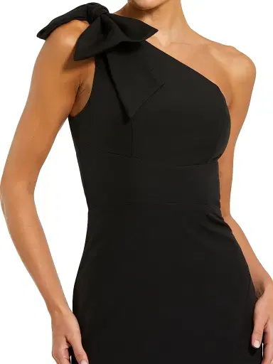 Mac Duggal Women's Ieena One-Shoulder Bow Gown - Black - Size 14 | Thumbnail 3 Mac Duggal Women's Ieena One-Shoulder Bow Gown - Black - Size 14 | Thumbnail 3