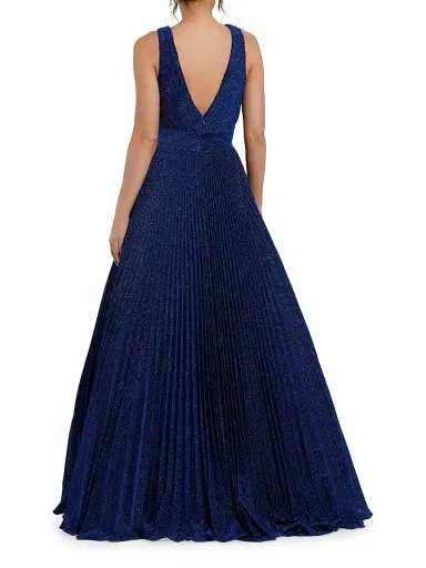 Mac Duggal Women's Shimmer Pleated A-Line Ballgown | Thumbnail 2 Mac Duggal Women's Shimmer Pleated A-Line Ballgown | Thumbnail 2