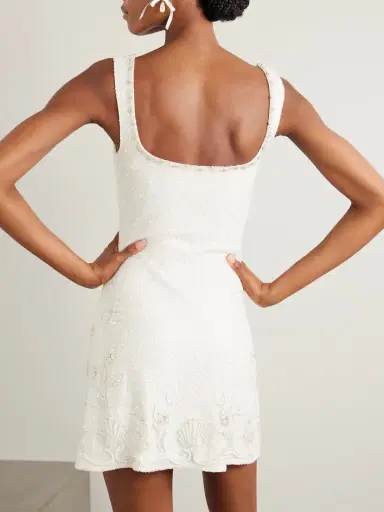 Clio Peppiatt Snowdrop Embellished Beaded Stretch-tulle Mini Dress | Thumbnail 4 Clio Peppiatt Snowdrop Embellished Beaded Stretch-tulle Mini Dress | Thumbnail 4