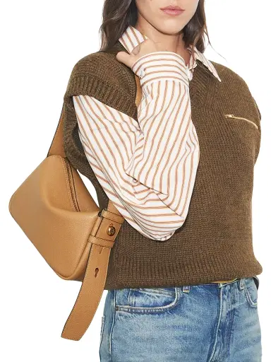 Tory Burch Women's Small Romy Leather Shoulder Bag - Tiramisu | Thumbnail 2 Tory Burch Women's Small Romy Leather Shoulder Bag - Tiramisu | Thumbnail 2
