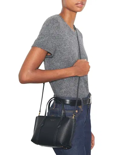 Tory Burch Women's Mini Perry Leather Tote Bag | Thumbnail 2 Tory Burch Women's Mini Perry Leather Tote Bag | Thumbnail 2