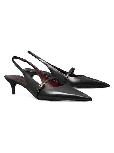 Tory Burch Women's Double T 45MM Leather Buckle Mary Janes | Thumbnail 2 Tory Burch Women's Double T 45MM Leather Buckle Mary Janes | Thumbnail 2