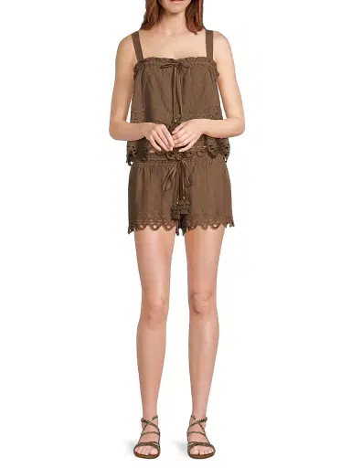 Ramy Brook Women's Diane Cotton Cover-Up Shorts | Thumbnail 2 Ramy Brook Women's Diane Cotton Cover-Up Shorts | Thumbnail 2