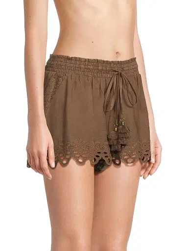 Ramy Brook Women's Diane Cotton Cover-Up Shorts | Thumbnail 4 Ramy Brook Women's Diane Cotton Cover-Up Shorts | Thumbnail 4