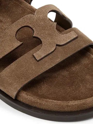 Tory Burch Women's Ines Logo-Detailed Suede Slide Sandals - River Rock - Size 9.5 | Thumbnail 5 Tory Burch Women's Ines Logo-Detailed Suede Slide Sandals - River Rock - Size 9.5 | Thumbnail 5