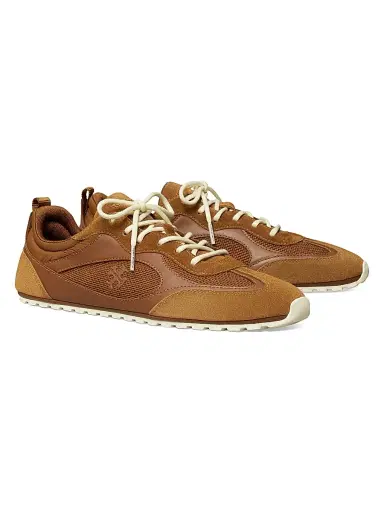 Tory Burch Women's Field Leather Sneakers - Cognac Brown - Size 9.5 | Thumbnail 2 Tory Burch Women's Field Leather Sneakers - Cognac Brown - Size 9.5 | Thumbnail 2