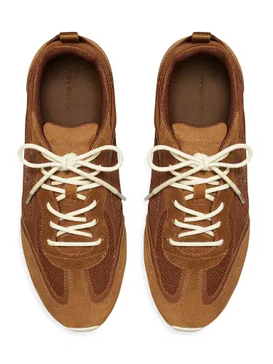 Tory Burch Women's Field Leather Sneakers - Cognac Brown - Size 9.5 | Thumbnail 3 Tory Burch Women's Field Leather Sneakers - Cognac Brown - Size 9.5 | Thumbnail 3