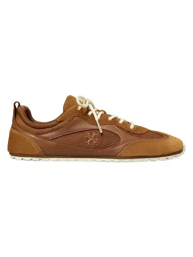 Tory Burch Women's Field Leather Sneakers - Cognac Brown - Size 9.5 | Thumbnail 1 Tory Burch Women's Field Leather Sneakers - Cognac Brown - Size 9.5 | Thumbnail 1