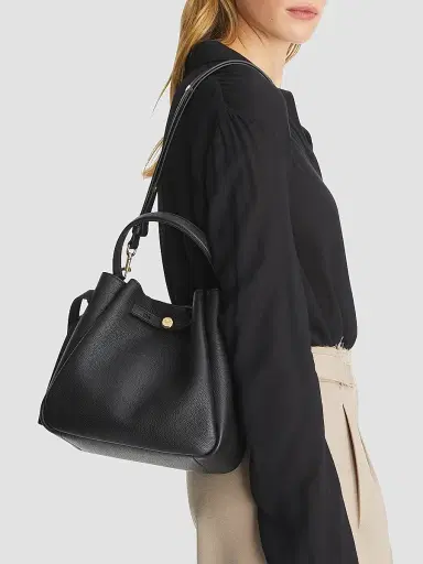 Tory Burch Women's Romy Pebbled Leather Bucket Bag | Thumbnail 2 Tory Burch Women's Romy Pebbled Leather Bucket Bag | Thumbnail 2