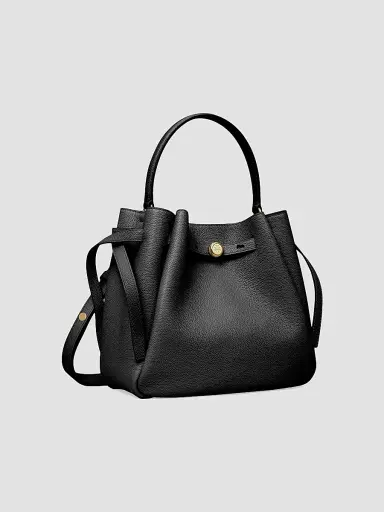 Tory Burch Women's Romy Pebbled Leather Bucket Bag | Thumbnail 5 Tory Burch Women's Romy Pebbled Leather Bucket Bag | Thumbnail 5