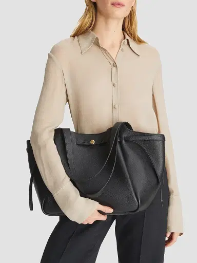 Tory Burch Women's Romy Pebbled Leather Tote Bag | Thumbnail 3 Tory Burch Women's Romy Pebbled Leather Tote Bag | Thumbnail 3