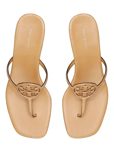 Tory Burch Women's Miller 50MM Leather Sandals - Honeycomb Tan | Thumbnail 4 Tory Burch Women's Miller 50MM Leather Sandals - Honeycomb Tan | Thumbnail 4