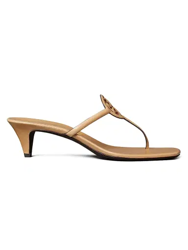 Tory Burch Women's Miller 50MM Leather Sandals - Honeycomb Tan | Thumbnail 1 Tory Burch Women's Miller 50MM Leather Sandals - Honeycomb Tan | Thumbnail 1