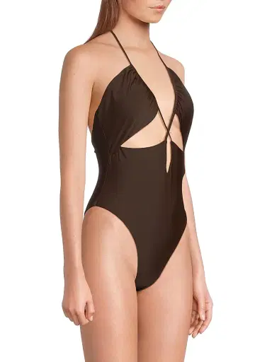 Ramy Brook Women's Nia Halterneck One-Piece Swimsuit - Beach Brown - Size XL | Thumbnail 4 Ramy Brook Women's Nia Halterneck One-Piece Swimsuit - Beach Brown - Size XL | Thumbnail 4