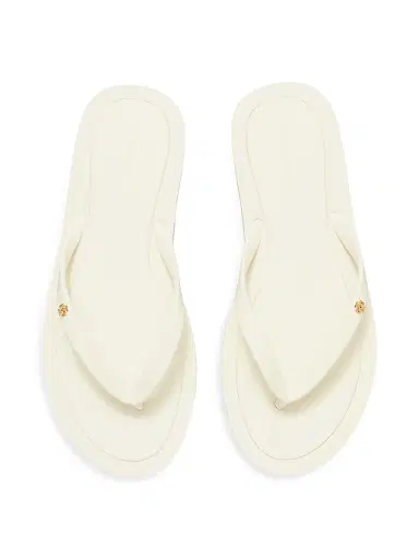 Tory Burch Women's Kira Logo Flip-Flops - Ivory Gold - Size 9 | Thumbnail 3 Tory Burch Women's Kira Logo Flip-Flops - Ivory Gold - Size 9 | Thumbnail 3