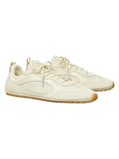 Tory Burch Women's Field Leather Sneakers - Light Cream - Size 9 | Thumbnail 2 Tory Burch Women's Field Leather Sneakers - Light Cream - Size 9 | Thumbnail 2