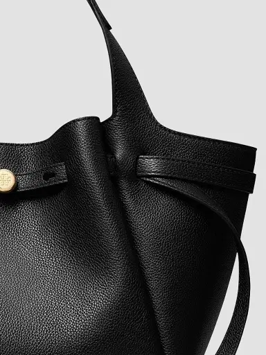 Tory Burch Women's Small Leather Tote Bag - Black | Thumbnail 5 Tory Burch Women's Small Leather Tote Bag - Black | Thumbnail 5