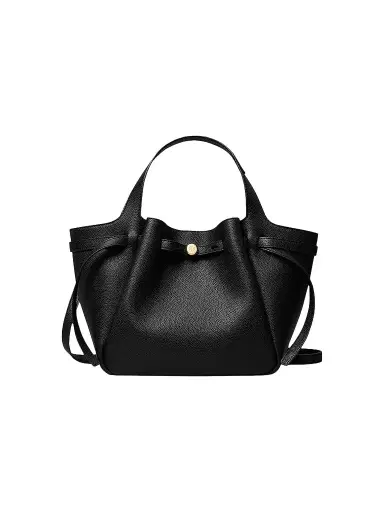 Tory Burch Women's Small Leather Tote Bag - Black | Thumbnail 1 Tory Burch Women's Small Leather Tote Bag - Black | Thumbnail 1