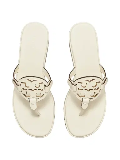 Tory Burch Women's Miller Leather Wedge Sandals - New | Thumbnail 3 Tory Burch Women's Miller Leather Wedge Sandals - New | Thumbnail 3
