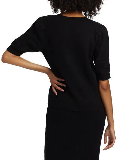 Saks Fifth Avenue Women's Pleated Cashmere Sweater - Black | Thumbnail 5 Saks Fifth Avenue Women's Pleated Cashmere Sweater - Black | Thumbnail 5