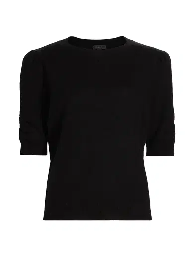 Saks Fifth Avenue Women's Pleated Cashmere Sweater - Black | Thumbnail 1 Saks Fifth Avenue Women's Pleated Cashmere Sweater - Black | Thumbnail 1