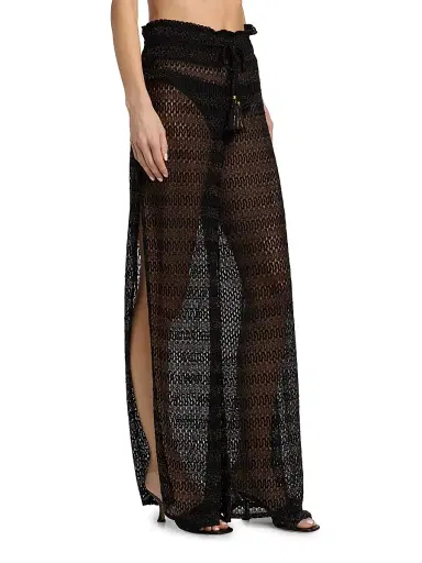 Ramy Brook Women's Swirl Glora Metallic-Knit Wide-Leg Cover-Up Pants | Thumbnail 4 Ramy Brook Women's Swirl Glora Metallic-Knit Wide-Leg Cover-Up Pants | Thumbnail 4