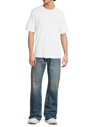 Amiri Men's Staggered Logo Cotton T-Shirt - White | Thumbnail 2 Amiri Men's Staggered Logo Cotton T-Shirt - White | Thumbnail 2