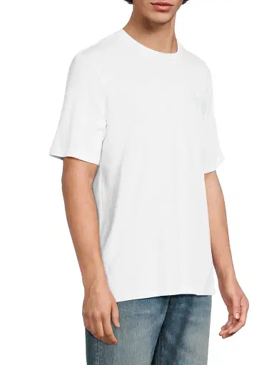Amiri Men's Staggered Logo Cotton T-Shirt - White | Thumbnail 4 Amiri Men's Staggered Logo Cotton T-Shirt - White | Thumbnail 4
