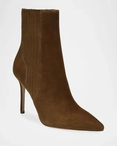 Veronica Beard 95mm Lisa Suede Stiletto Ankle Booties | Thumbnail 2 Veronica Beard 95mm Lisa Suede Stiletto Ankle Booties | Thumbnail 2