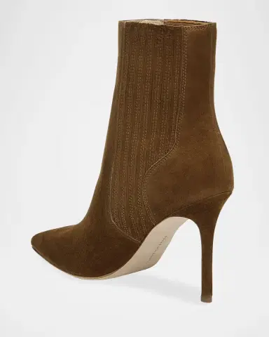 Veronica Beard 95mm Lisa Suede Stiletto Ankle Booties | Thumbnail 4 Veronica Beard 95mm Lisa Suede Stiletto Ankle Booties | Thumbnail 4