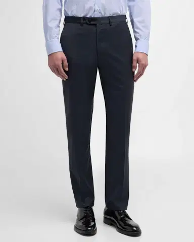 Brioni Men 's Tigulli Solid Wool Trousers | Thumbnail 4 Brioni Men 's Tigulli Solid Wool Trousers | Thumbnail 4