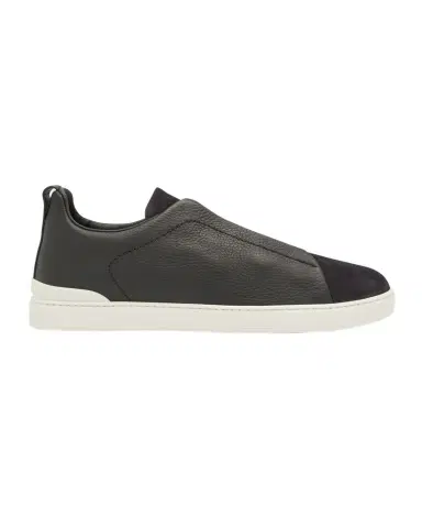 Zegna Men's Triple Stitch Leather and Suede Sneakers | Thumbnail 1 Zegna Men's Triple Stitch Leather and Suede Sneakers | Thumbnail 1