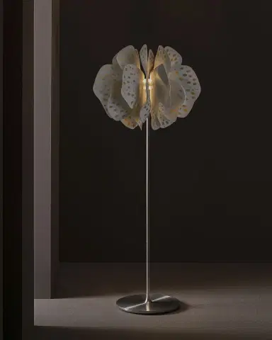 Lladro Nightbloom White Gold Floor Lamp | Thumbnail 2 Lladro Nightbloom White Gold Floor Lamp | Thumbnail 2